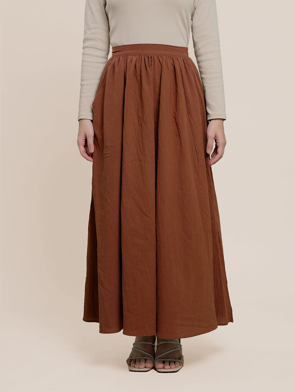 Diore Skirt - Brick Choc