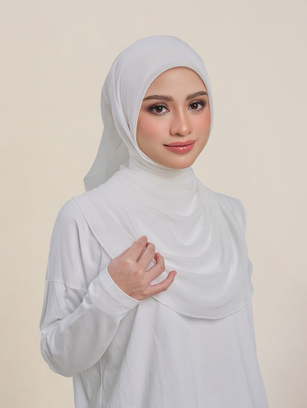 Bridal Square Shawl (Jasmin - Cotton)
