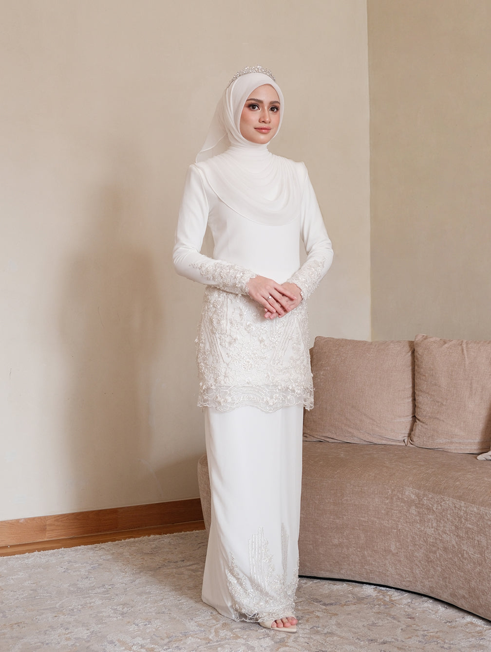 Bridal Set D  (Jasmin Square Shawl - Cotton)
