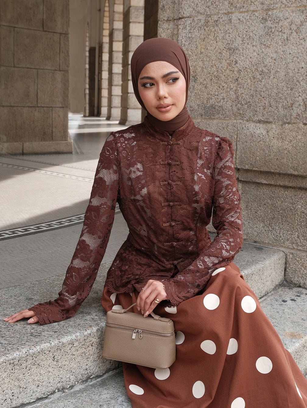 Dot Skirt - Dolce Latte