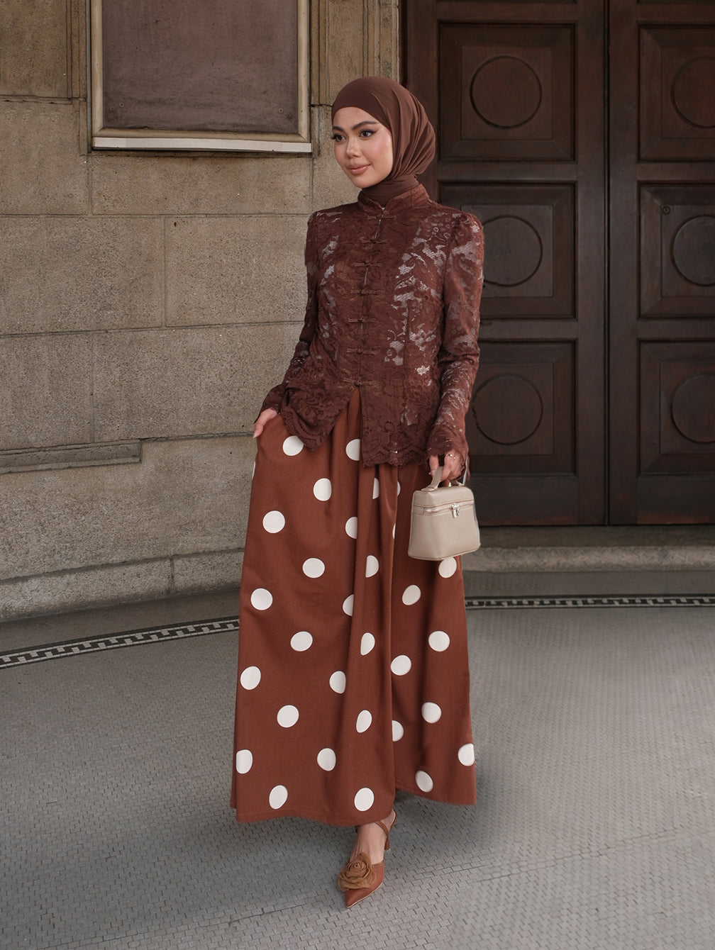 Dot Skirt - Dolce Latte