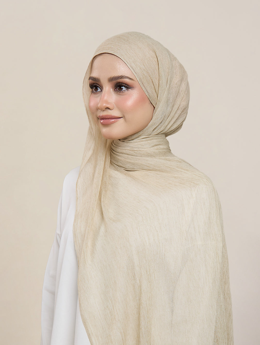 Pearla Shawl - Oatmilk Sand
