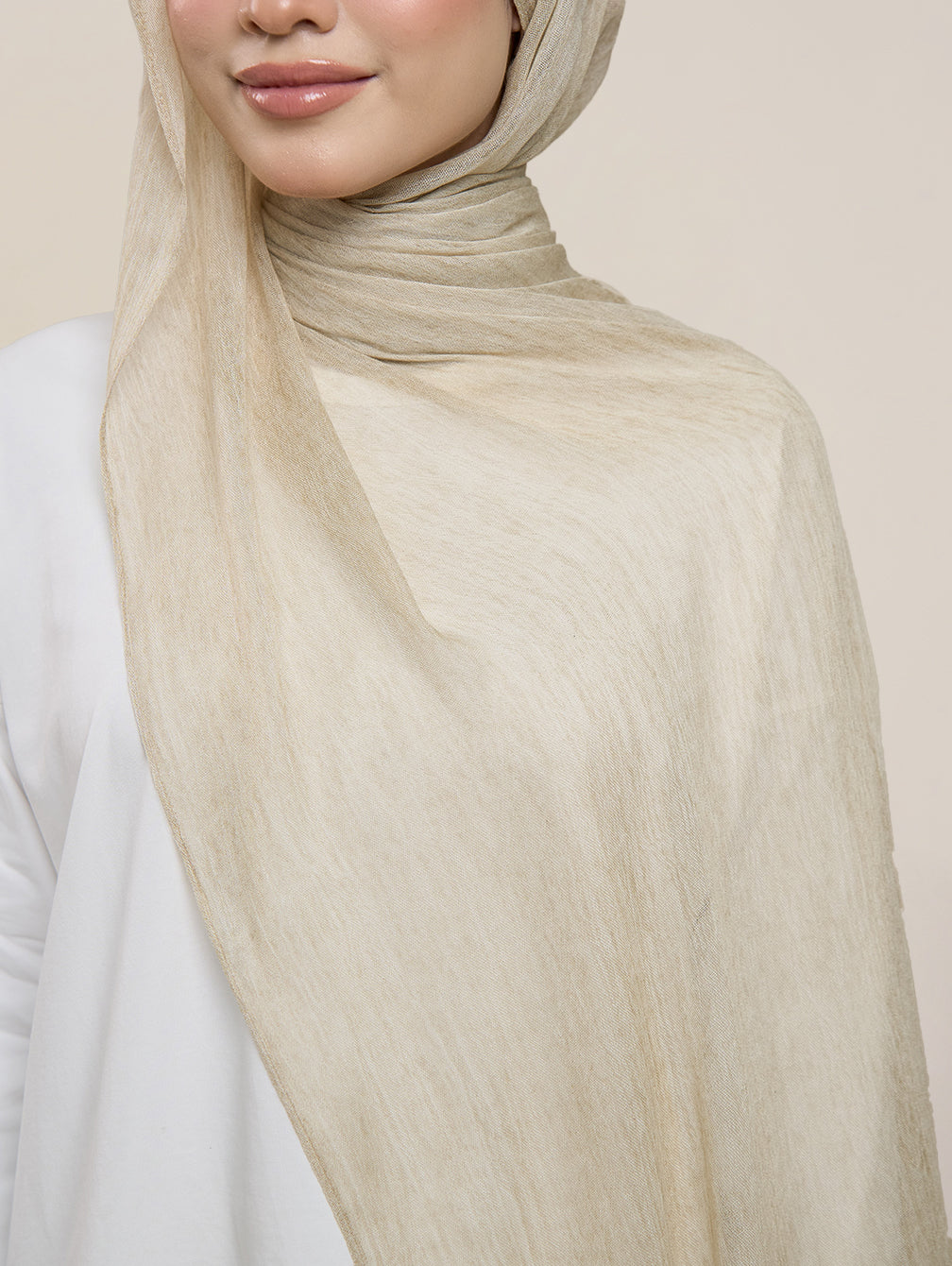 Pearla Shawl - Oatmilk Sand