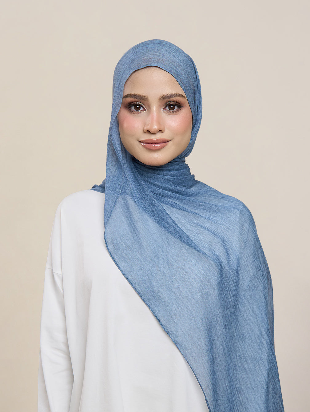 Pearla Shawl - Sapphire Mist