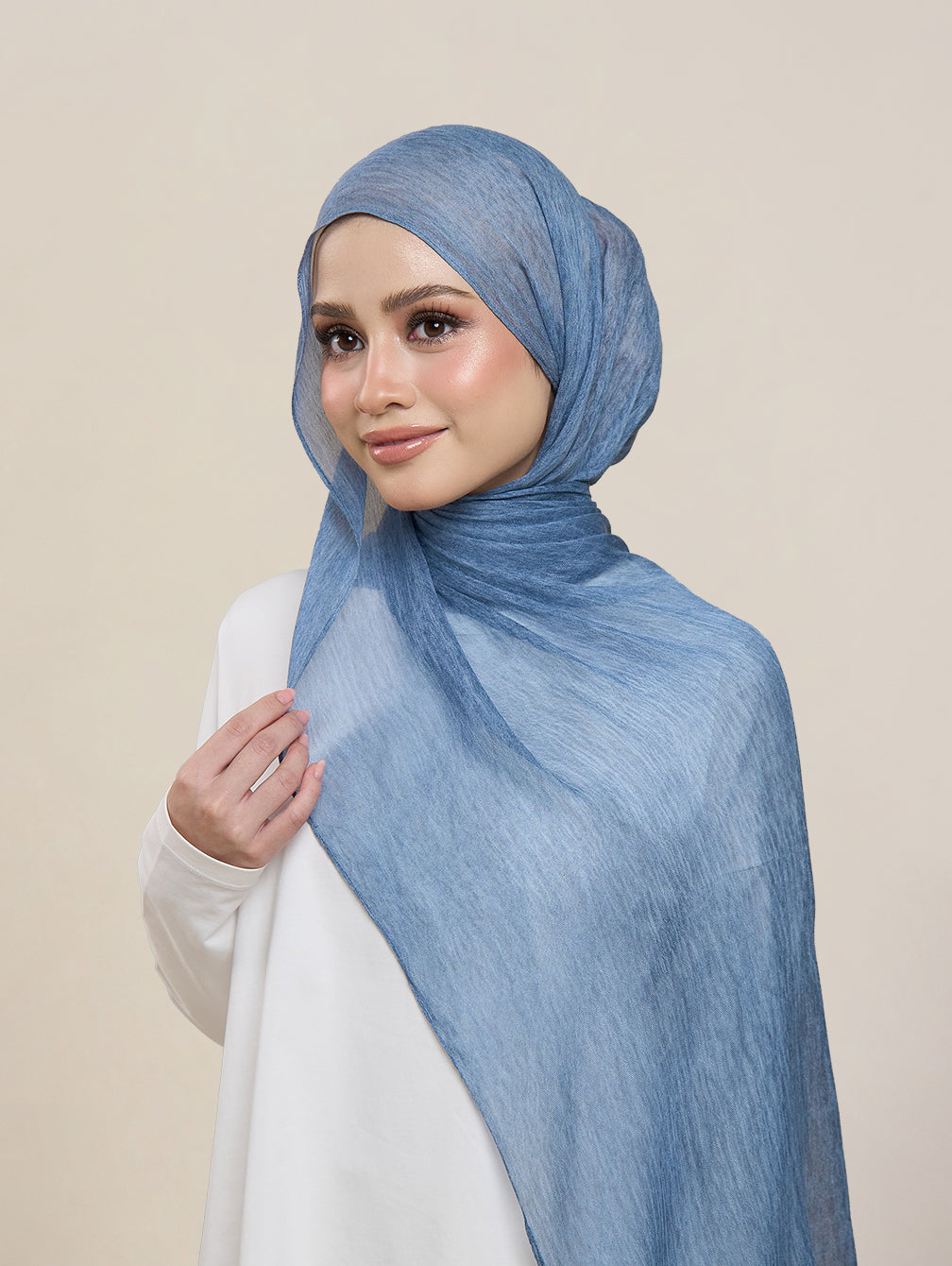 Pearla Shawl - Sapphire Mist
