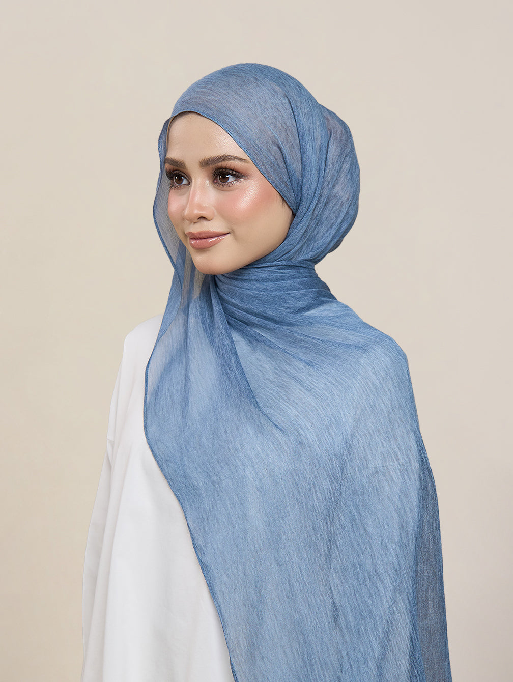 Pearla Shawl - Sapphire Mist
