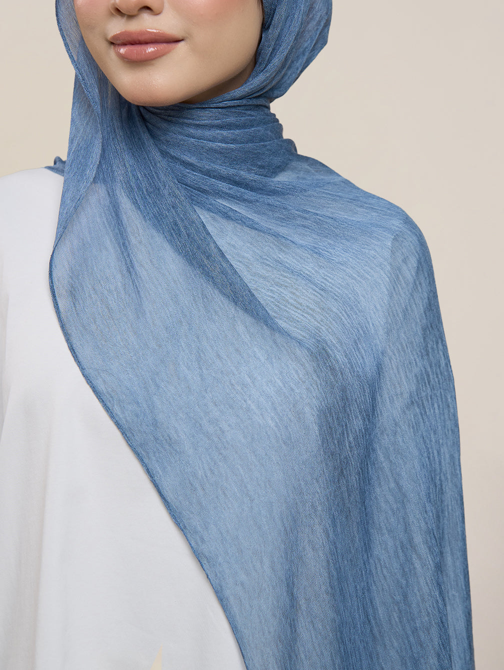Pearla Shawl - Sapphire Mist