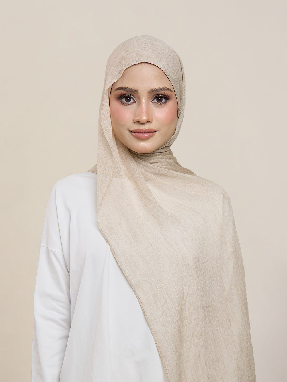 Pearla Shawl - Sandstone Silk