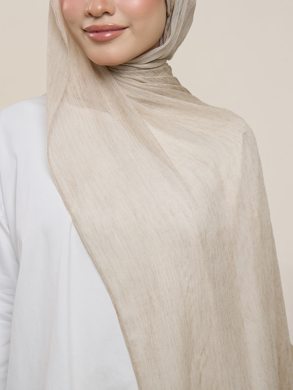 Pearla Shawl - Sandstone Silk