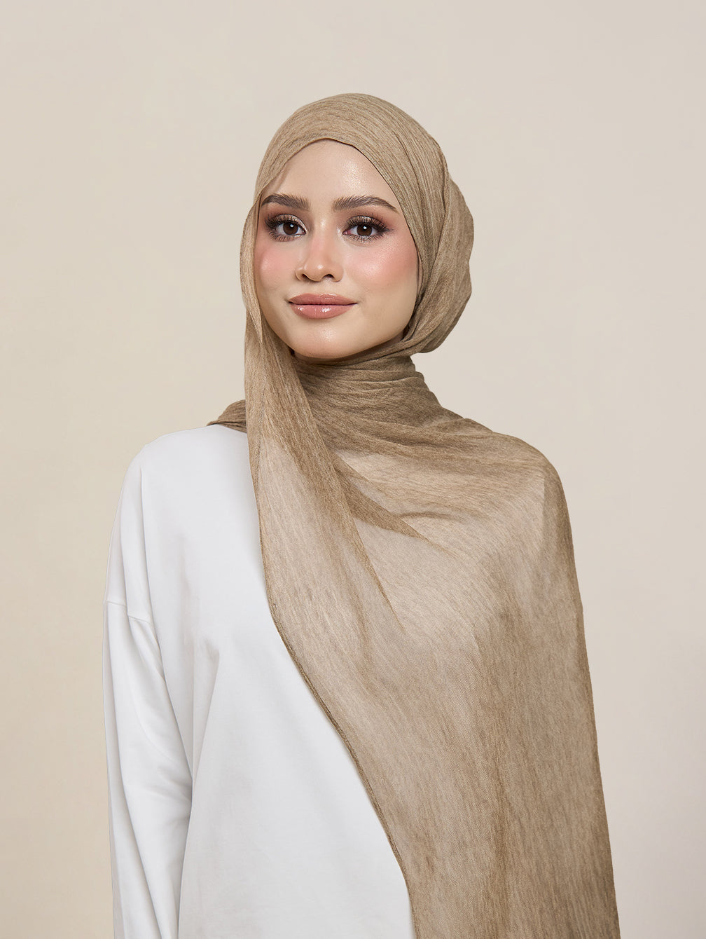 Pearla Shawl - Wheat Linen