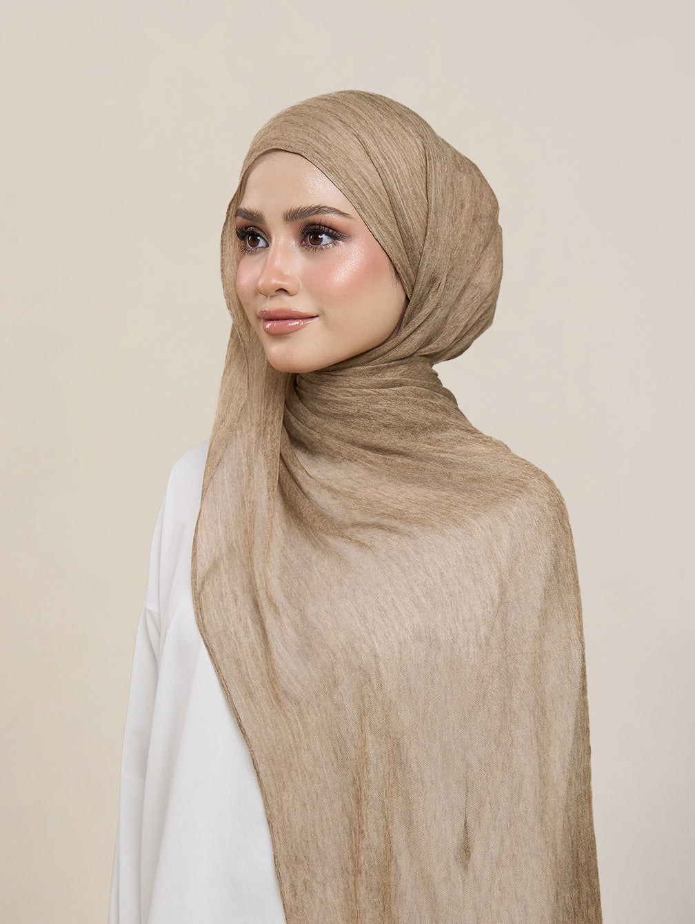 Pearla Shawl - Wheat Linen