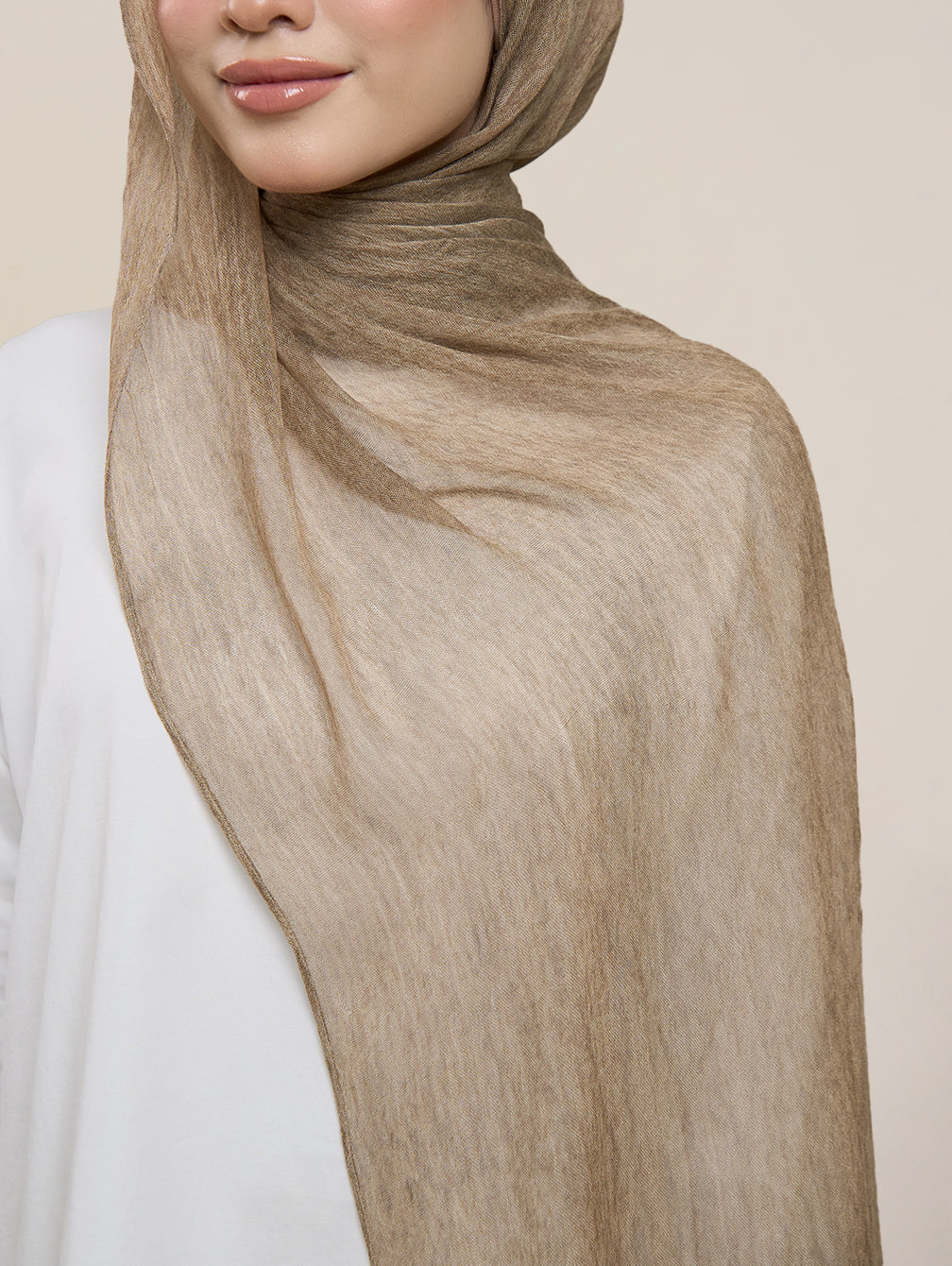 Pearla Shawl - Wheat Linen