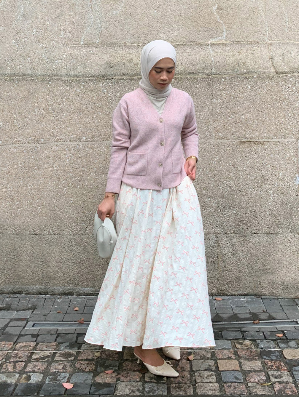 Bow Skirt - Poppy Pink